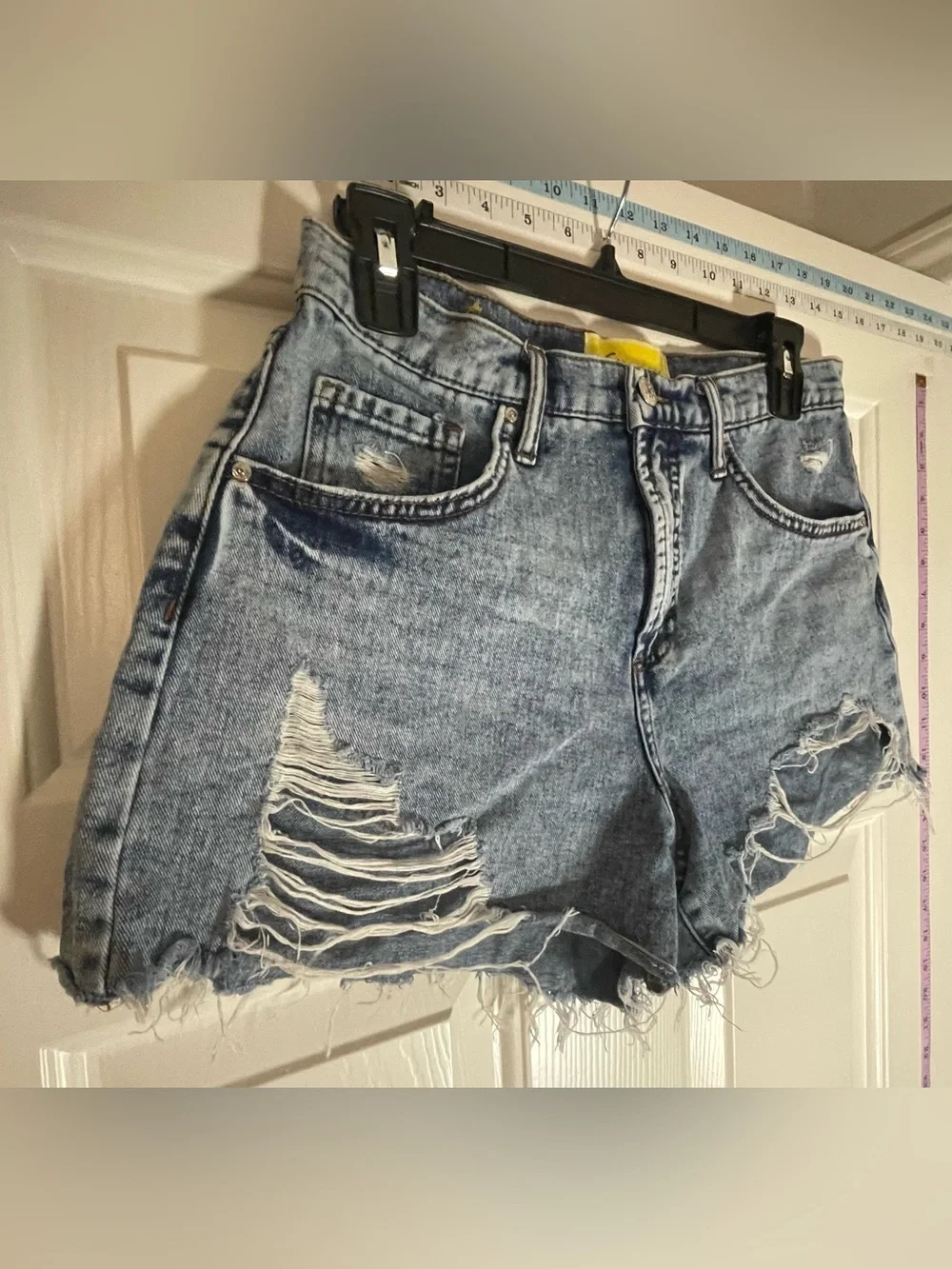 Distressed Light Blue Denim Jean Shorts Size 28 Small